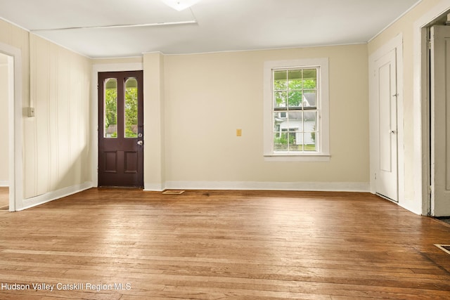 1 Green St, Gilbertsville, NY 13776 - foyer entrance with light wood-type flooring and baseboards