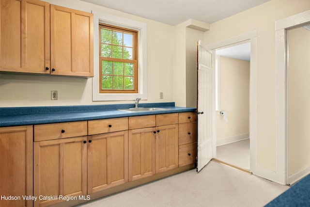 1 Green St, Gilbertsville, NY 13776 - kitchen with a sink and dark countertops