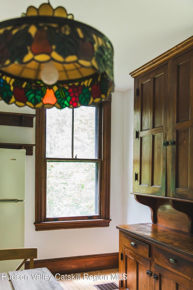 121 Birch Creek Rd, Pine Hill, NY 12465 - detailed view of freestanding refrigerator and baseboards