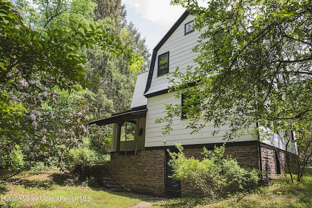 121 Birch Creek Rd, Pine Hill, NY 12465 - view of home's exterior with stone siding