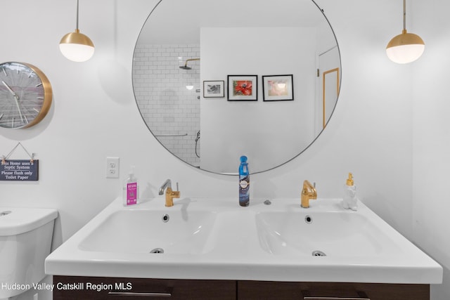 2064 County Highway 8, Denver, NY 12421 - bathroom with double vanity and toilet