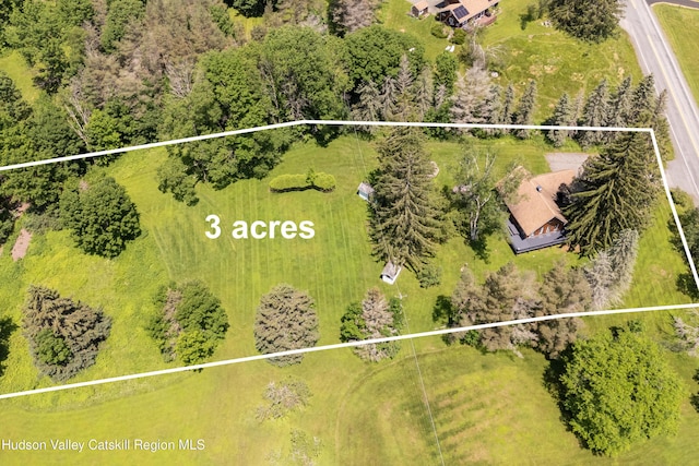 2064 County Highway 8, Denver, NY 12421 - aerial view of property and surrounding area featuring property parcel outlined