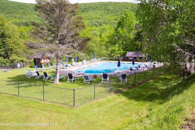 2064 County Highway 8, Denver, NY 12421 - community pool with a gazebo and a wooded view