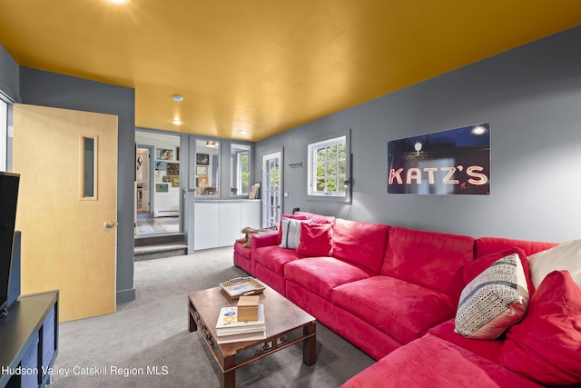253 Upper Byrdcliffe Rd, Woodstock, NY 12498 - view of carpeted living room