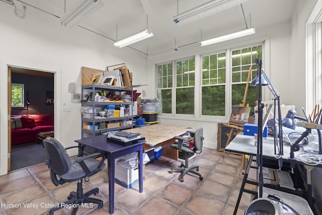 253 Upper Byrdcliffe Rd, Woodstock, NY 12498 - view of tiled office