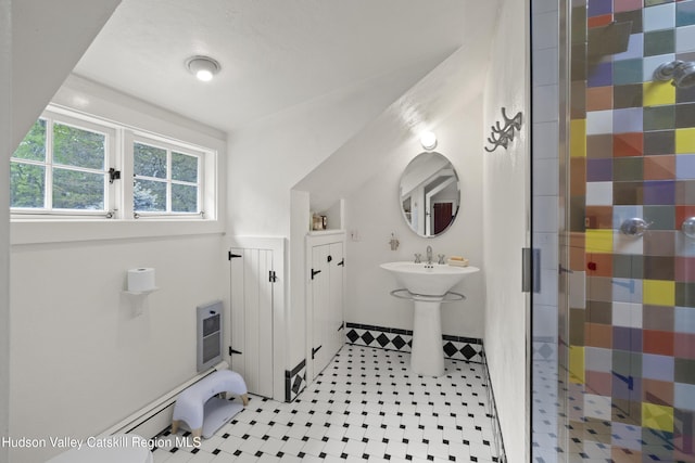 253 Upper Byrdcliffe Rd, Woodstock, NY 12498 - bathroom with a stall shower