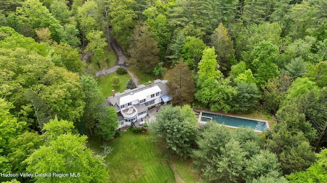 253 Upper Byrdcliffe Rd, Woodstock, NY 12498 - view from above of property featuring a forest