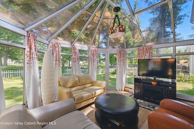 1 Huguenot Rd, Tillson, NY 12486 - sunroom with lofted ceiling
