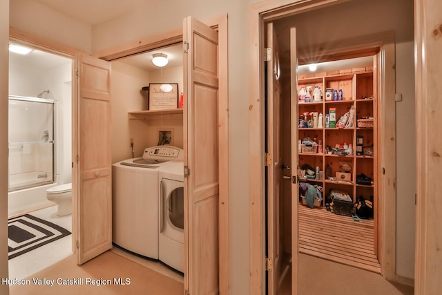 122 Brainard Ridge Rd Unit 14F, Windham, NY 12496 - washroom featuring washing machine and clothes dryer