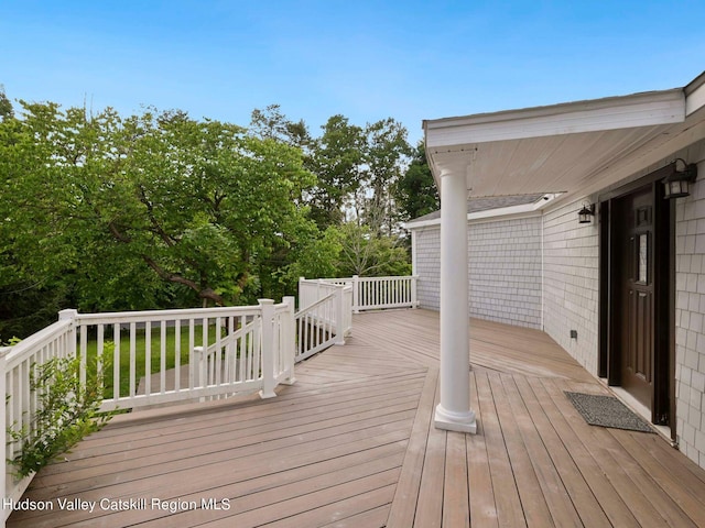 view of wooden deck