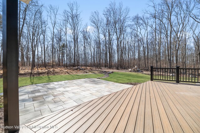 view of snow covered deck