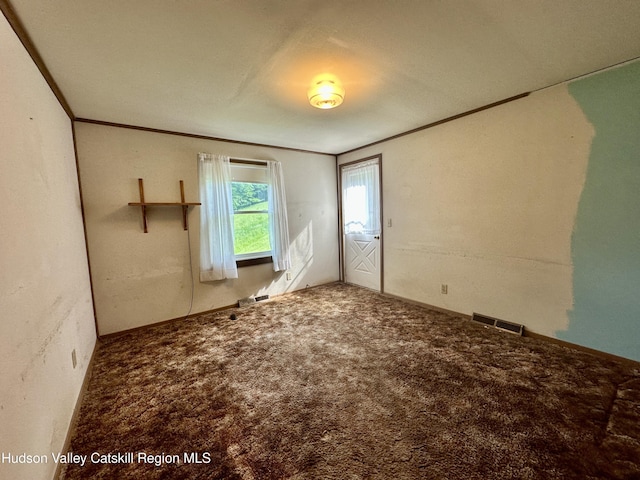 515 Delaware Ave, Andes, NY 13731 - carpeted spare room with ornamental molding