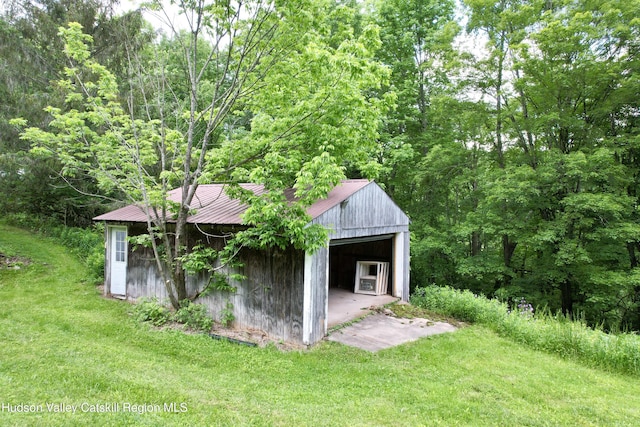 515 Delaware Ave, Andes, NY 13731 - view of outdoor structure with a wooded view