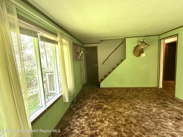 515 Delaware Ave, Andes, NY 13731 - carpeted empty room featuring stairs