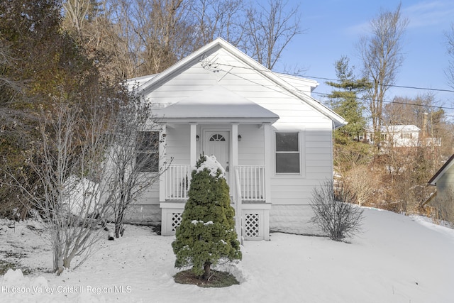 view of bungalow-style home