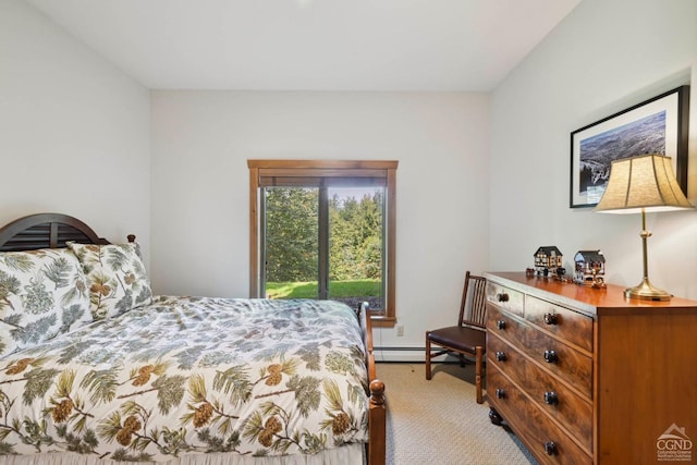 19 Twin Maples Ln, Windham, NY 12496 - bedroom featuring light colored carpet and a baseboard radiator