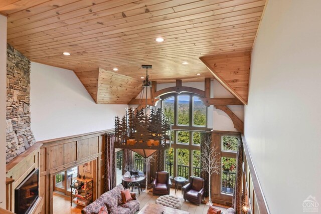 19 Twin Maples Ln, Windham, NY 12496 - interior space featuring vaulted ceiling