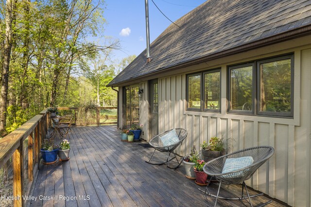 172 Stone Dock Rd, High Falls, NY 12440 - view of wooden terrace