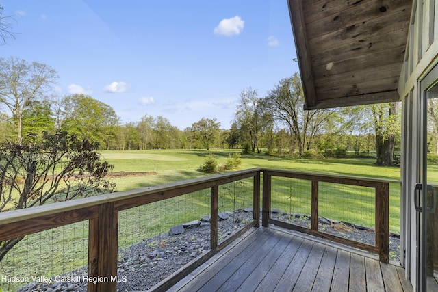 172 Stone Dock Rd, High Falls, NY 12440 - deck featuring a lawn and view of scattered trees
