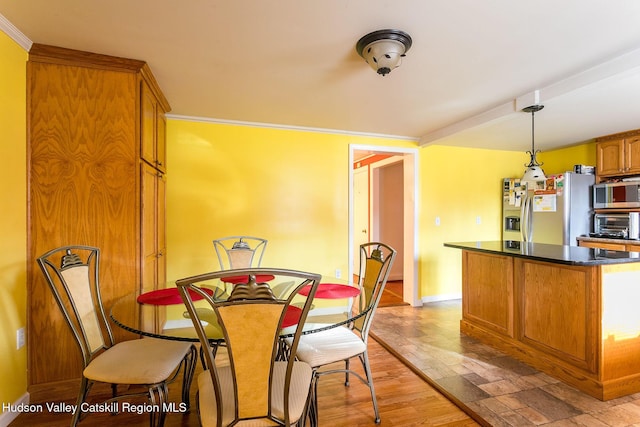 dining area featuring light hardwood / wood-style floors