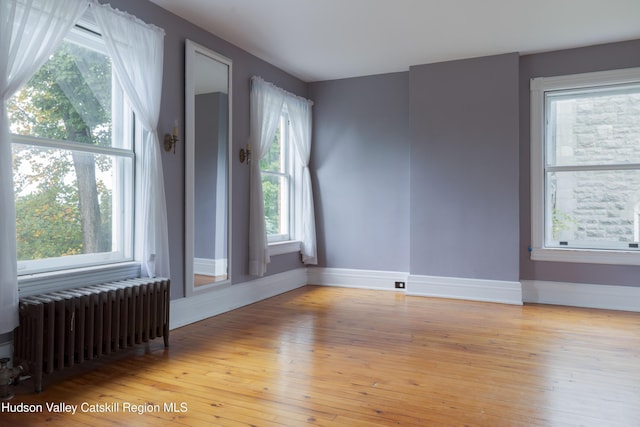 12 W Chestnut St, Kingston, NY 12401 - empty room with radiator, light wood-type flooring, healthy amount of natural light, and baseboards