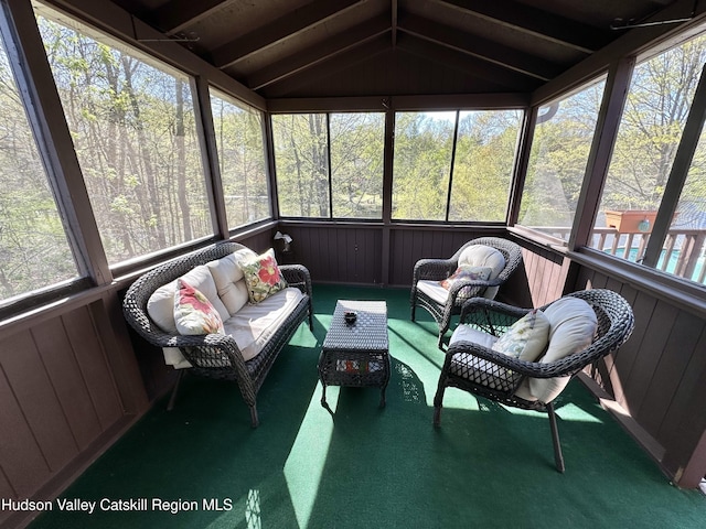 36 Susi Oval, Modena, NY 12548 - sunroom featuring healthy amount of natural light, lofted ceiling, and an outdoor hangout area