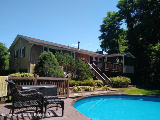 36 Susi Oval, Modena, NY 12548 - outdoor pool featuring a deck and stairway