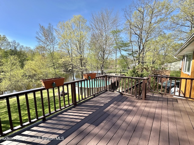 36 Susi Oval, Modena, NY 12548 - wooden terrace with a lawn