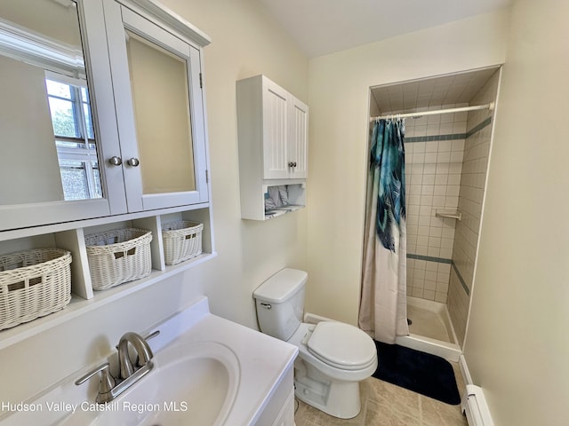 36 Susi Oval, Modena, NY 12548 - bathroom featuring a shower stall, toilet, vanity, and tile patterned floors