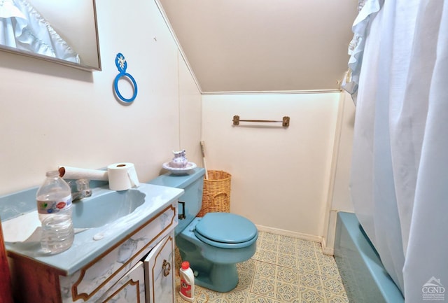 10345 Rte 32, Greenville, NY 12431 - full bath featuring toilet, vanity, and shower / bath combo with shower curtain