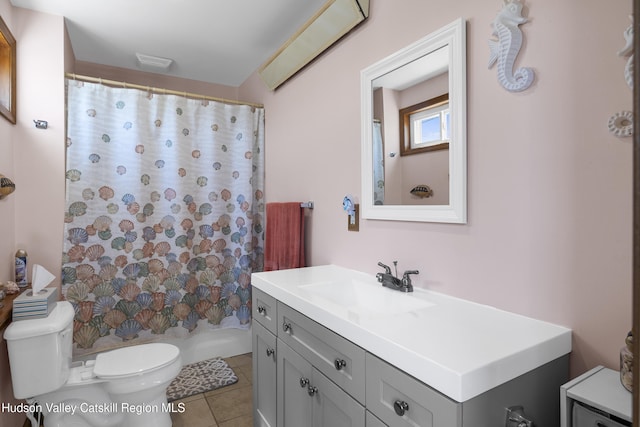 19 Pompeys Cave Rd, High Falls, NY 12440 - full bathroom featuring toilet, vanity, and tile patterned flooring