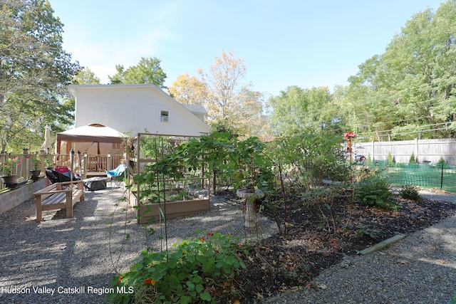 651 Glasco Tpke, Saugerties, NY 12477 - exterior space featuring a gazebo, fence, and a garden