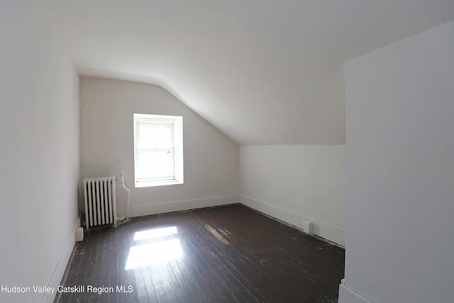 651 Glasco Tpke, Saugerties, NY 12477 - bonus room with lofted ceiling, hardwood / wood-style floors, radiator heating unit, and baseboards