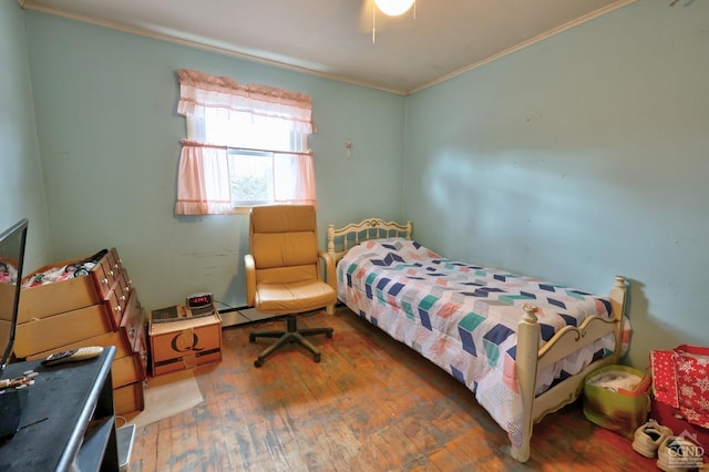 17 Bogardus Ave, Catskill, NY 12414 - bedroom with wood-type flooring and crown molding