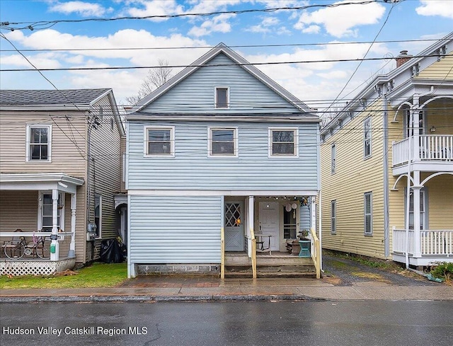 view of front of house featuring covered porch