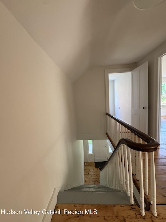 237 Main St, Copake, NY 12521 - stairway with plenty of natural light and lofted ceiling