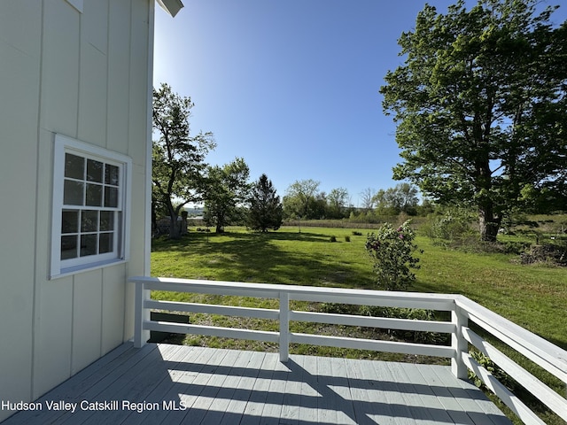 237 Main St, Copake, NY 12521 - wooden deck featuring a lawn