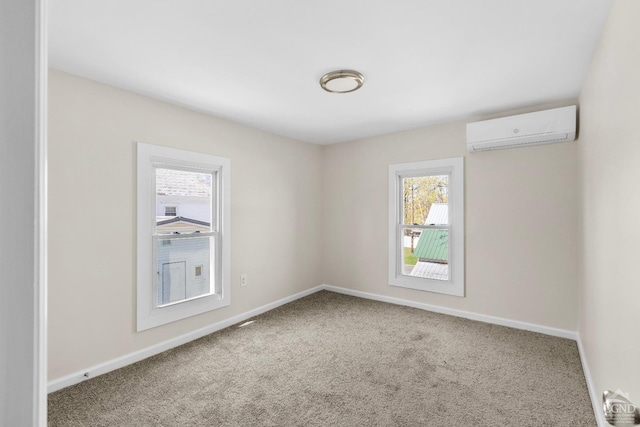 4 Lawrence Ave, Coxsackie, NY 12051 - empty room featuring a wall unit AC, carpet, and baseboards