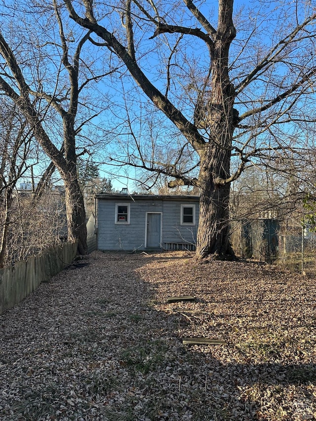 417 State St, Hudson, NY 12534 - rear view of house with fence