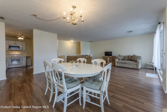 17 Riverview, Port Ewen, NY 12466 - dining room with dark wood-style floors, a chandelier, and baseboards