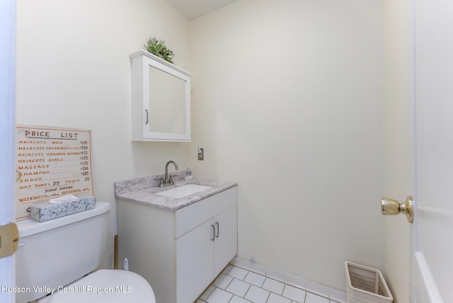 17 Riverview, Port Ewen, NY 12466 - bathroom with vanity, toilet, and tile patterned floors