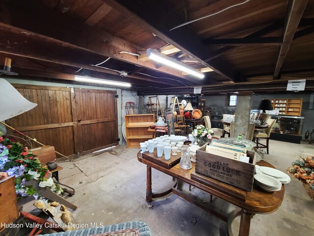 view of basement