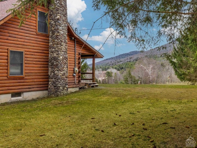 142 Pangman Rd, Gilboa, NY 12076 - view of side of property featuring a mountain view and a lawn