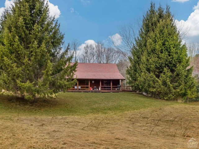 142 Pangman Rd, Gilboa, NY 12076 - back of house with a yard