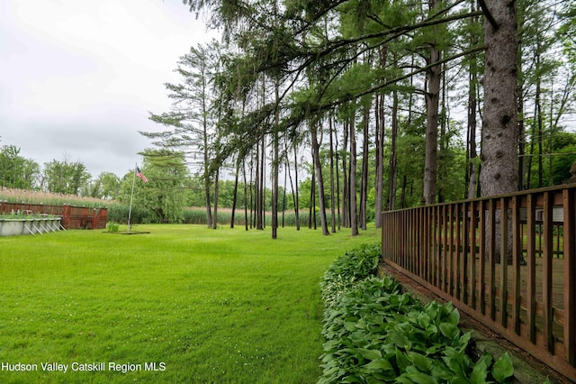 623 Rte 9j, Stuyvesant, NY 12173 - view of grassy yard featuring a deck
