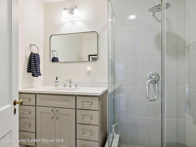 90 Emerson St, Kingston, NY 12401 - bathroom featuring vanity and a shower stall