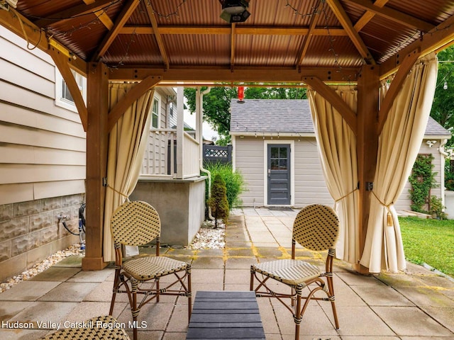 90 Emerson St, Kingston, NY 12401 - view of patio with a gazebo