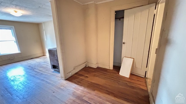 801 Columbia St, Hudson, NY 12534 - unfurnished room featuring wood finished floors, ornamental molding, and baseboards