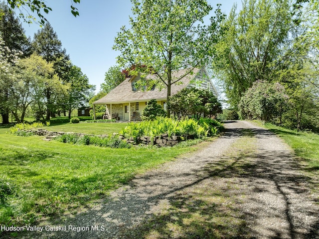 exterior space with covered porch