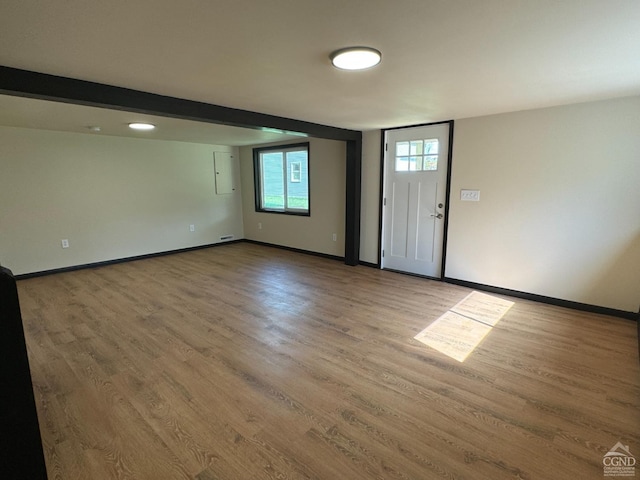 369 Newry Ln, Greenville, NY 12083 - foyer with wood finished floors, baseboards, and electric panel